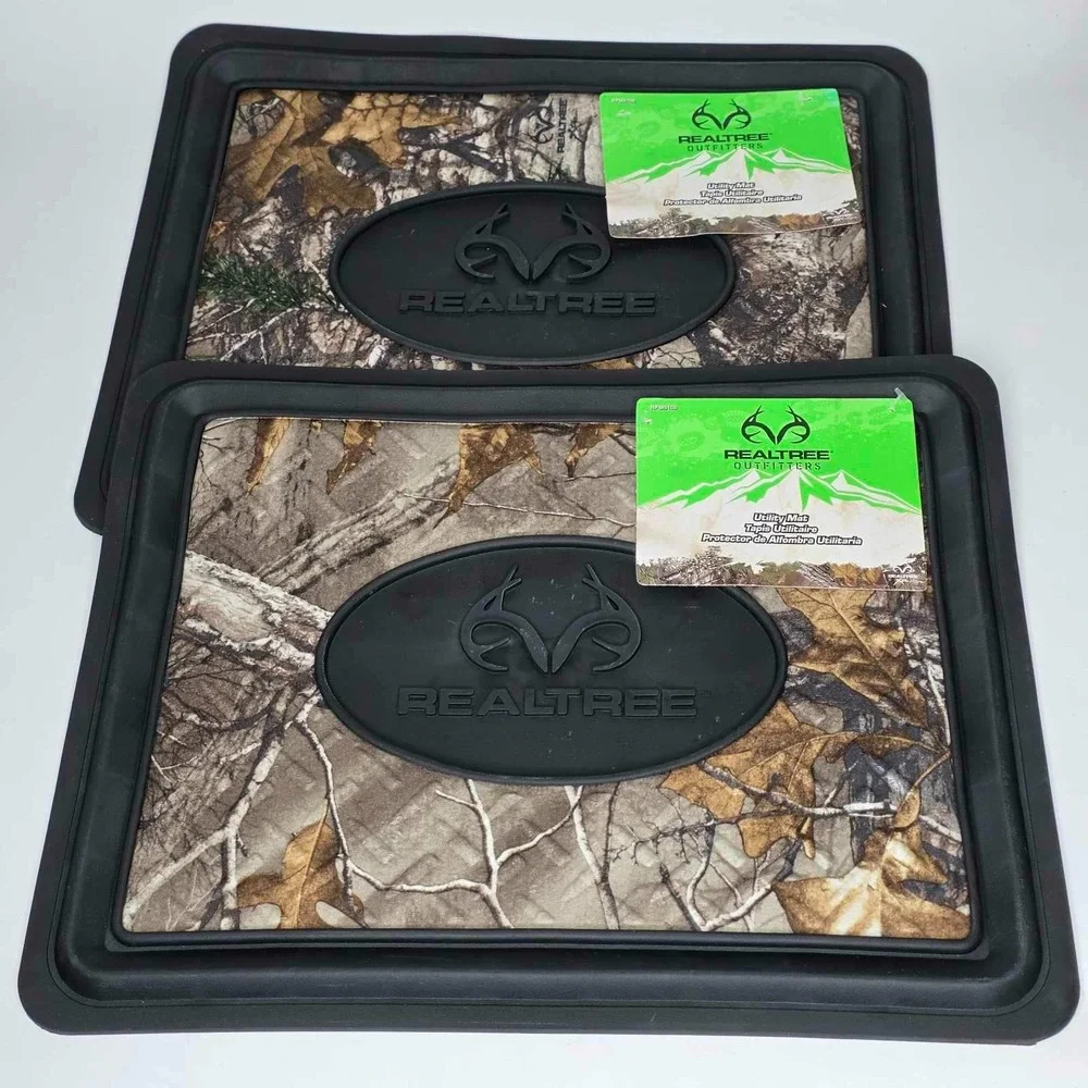Realtree Outfitters Utility Camo Floor Mats Set of 2 Universal Fit Car Track Mat